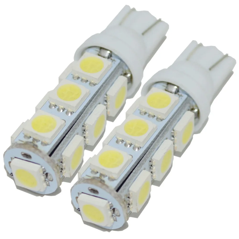 50 шт./лот Автомобильные светодиодные лампы W5W 194 T10 13smd 5050 свет 13SMD авто резерва