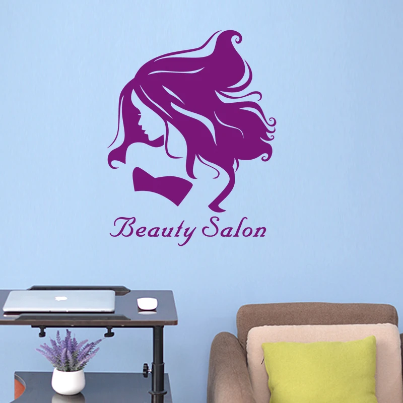 Сексуальная Женская наклейка с именем для парикмахерской Настенная Наклейка
