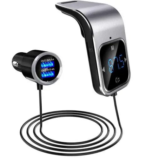 Передатчик с сенсорным управлением, Bluetooth, автомобильное радио, MP3 плеер, fm-модулятор, громкая связь, двойной USB, быстрое зарядное устройство, светодиодный - Формат цифровых медиаданных: Touch Control