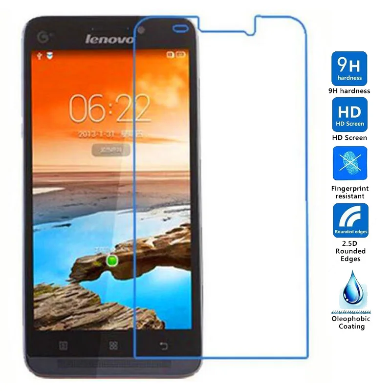 9H 2.5D Закаленное стекло для защиты экрана пленка Lenovo A916 A936 A828 Защитная A6000 6010 A6010