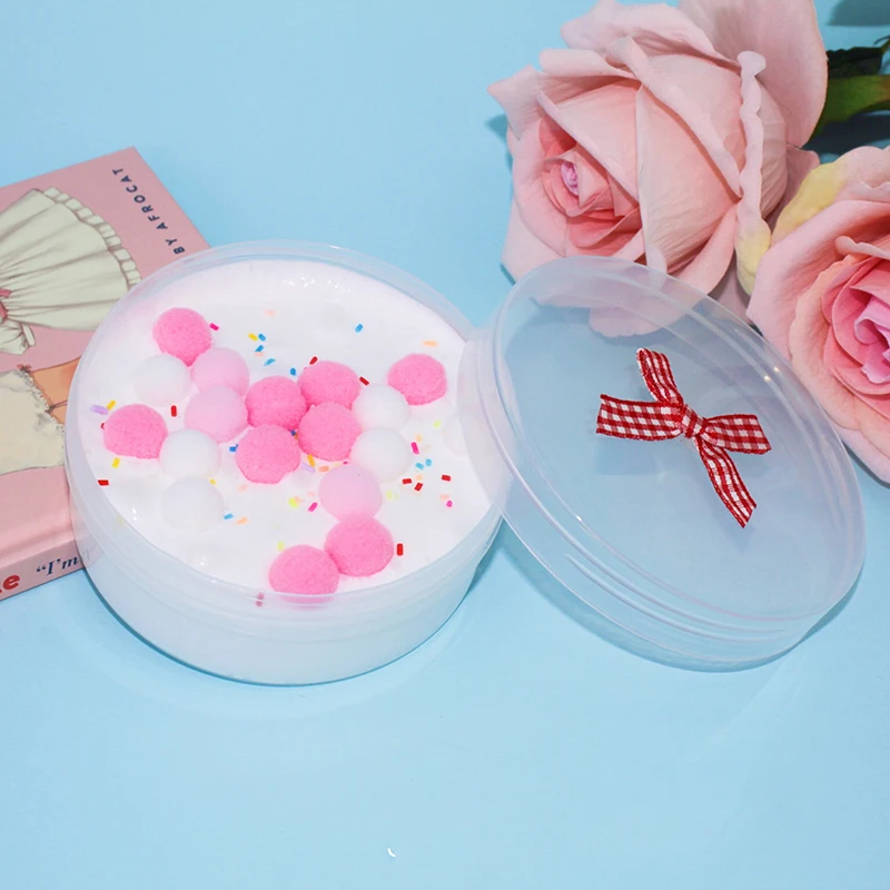 Boxi20pcs/Лот 120/220 мл Slime коробка Новый Пластик ящик для хранения с крышкой пушистые