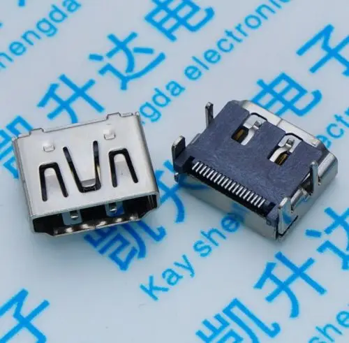 

5Pcs HDMI Female SMD SMT 19Pins Socket Soldering Connectors 4Legs NEW