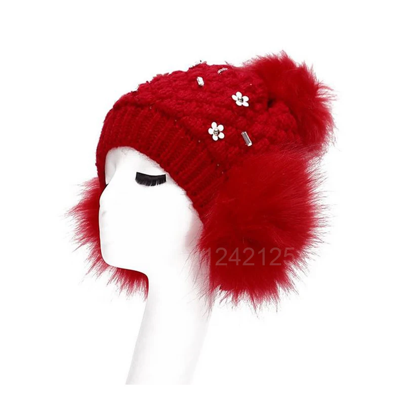 Новинка Стильная Милая осенне-зимняя вязаная шапка для девочек женские
