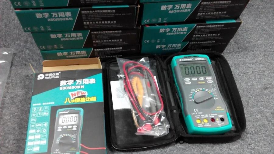 Цифровой мультиметр HoldPeak с ЖК дисплеем измеритель напряжения постоянного тока
