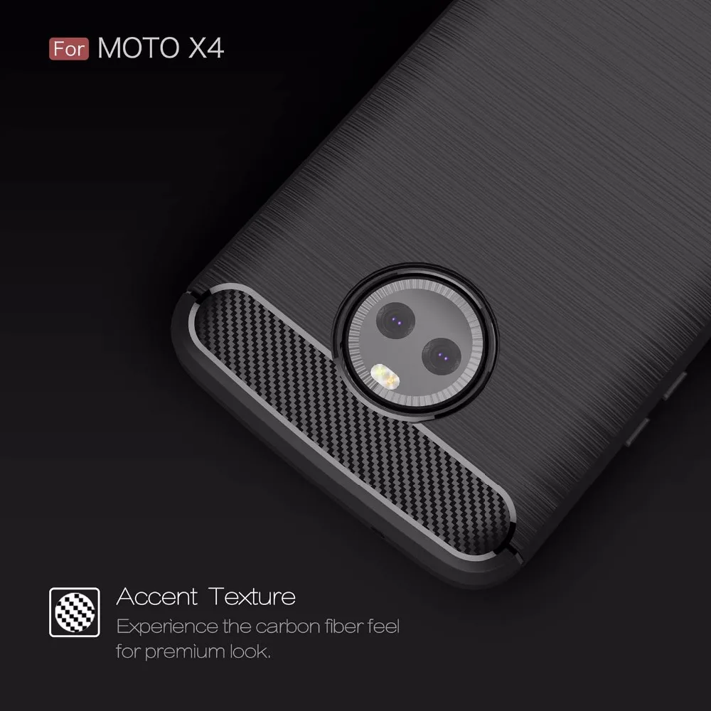 Чехол TRISEOLY для Motorola Moto X4 роскошный чехол из углеродного волокна матовый ТПУ 5 2