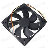 40pcs Gdstime 3 Pin PC Fan 120mm 120x120x25mm 12cm 5 inches Plastic Industry Machine Equitment DC Brushless Cooling Fan 12V