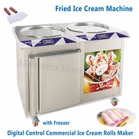 55cm pans fried rolled ice cream yogurt roll machine electric digital control thai style icecream roll maker