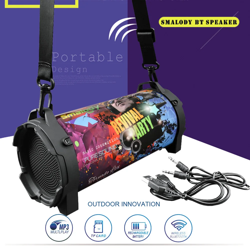 Smalody SL 10 беспроводной Bluetooth динамик открытый Soundbox Вт стерео Бас Сабвуфер