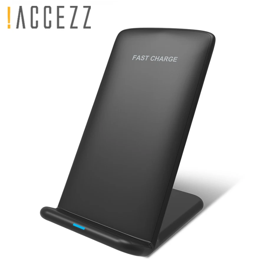 ! ACCEZZ 2 в 1 вертикальный держатель для телефона быстрая Беспроводная зарядка Qi iPhone