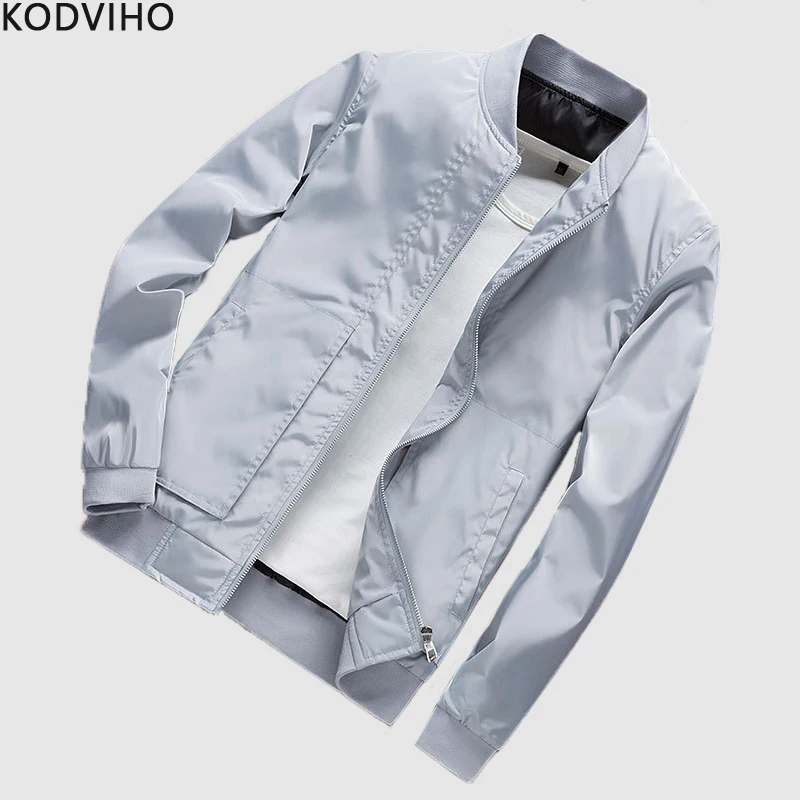 Мужская куртка бейсбольная 2019 Черная Тонкая Повседневная однотонная верхняя