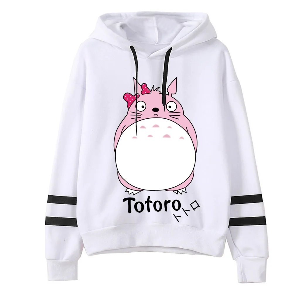Kawaii Для женщин МИЛЫЙ Тоторо толстовки с капюшоном и принтом Для женщин harajuku с длинным рукавом с рисунками из мультфильмов с капюшоном, с принтом кофты Топы vogue принцесса