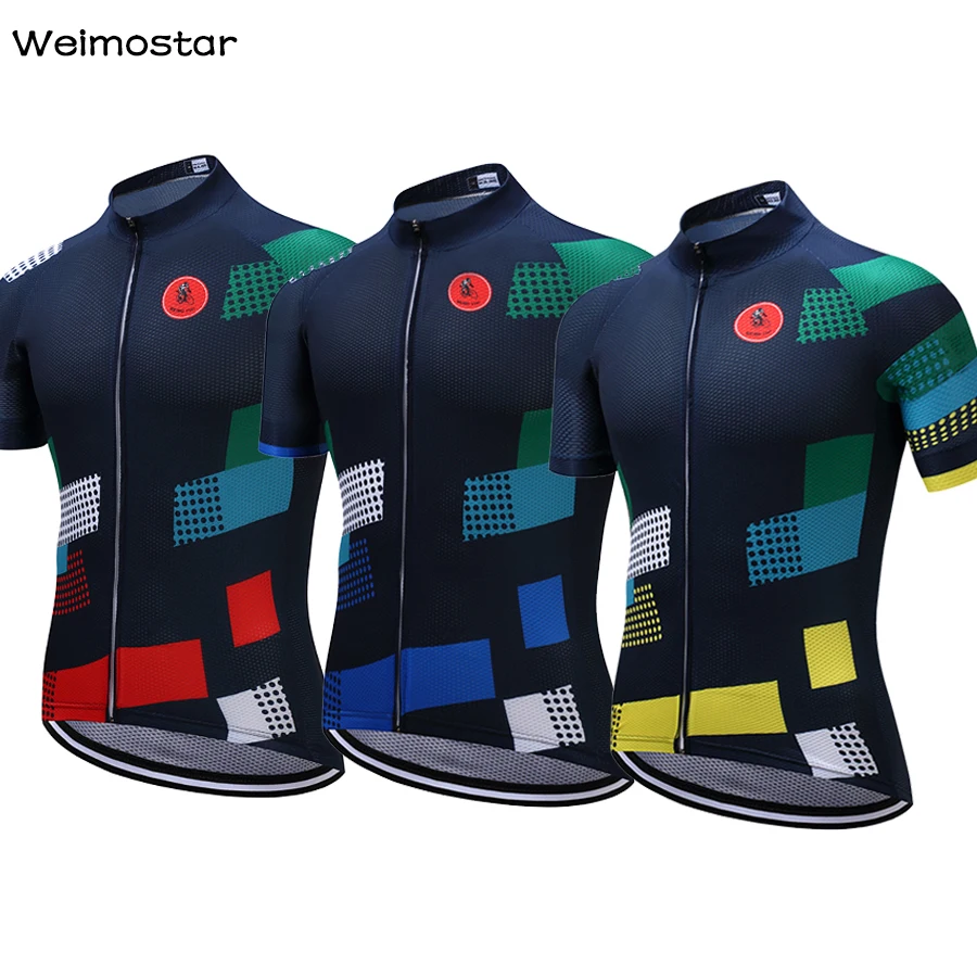 

Weimostar Men's Short Sleeve Cycling Jersey Bike Biking Shirts Breathable Quick Dry