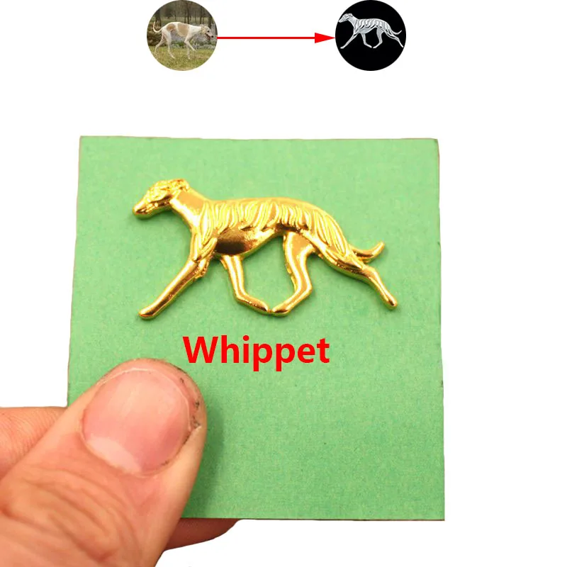 Mdogm, броши и булавки в виде собаки Whippet, милые забавные металлические значки на ошейник для маленького отца, модный подарок для мужчин B064