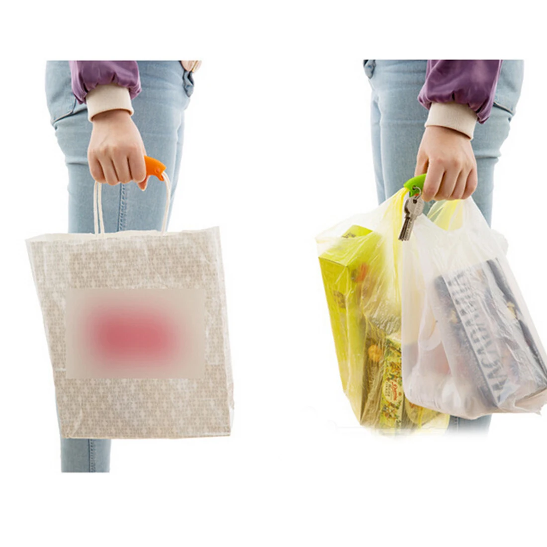 2 шт. Бакалея хозяйственная сумка Силиконовые подъемный кронштейн держатель