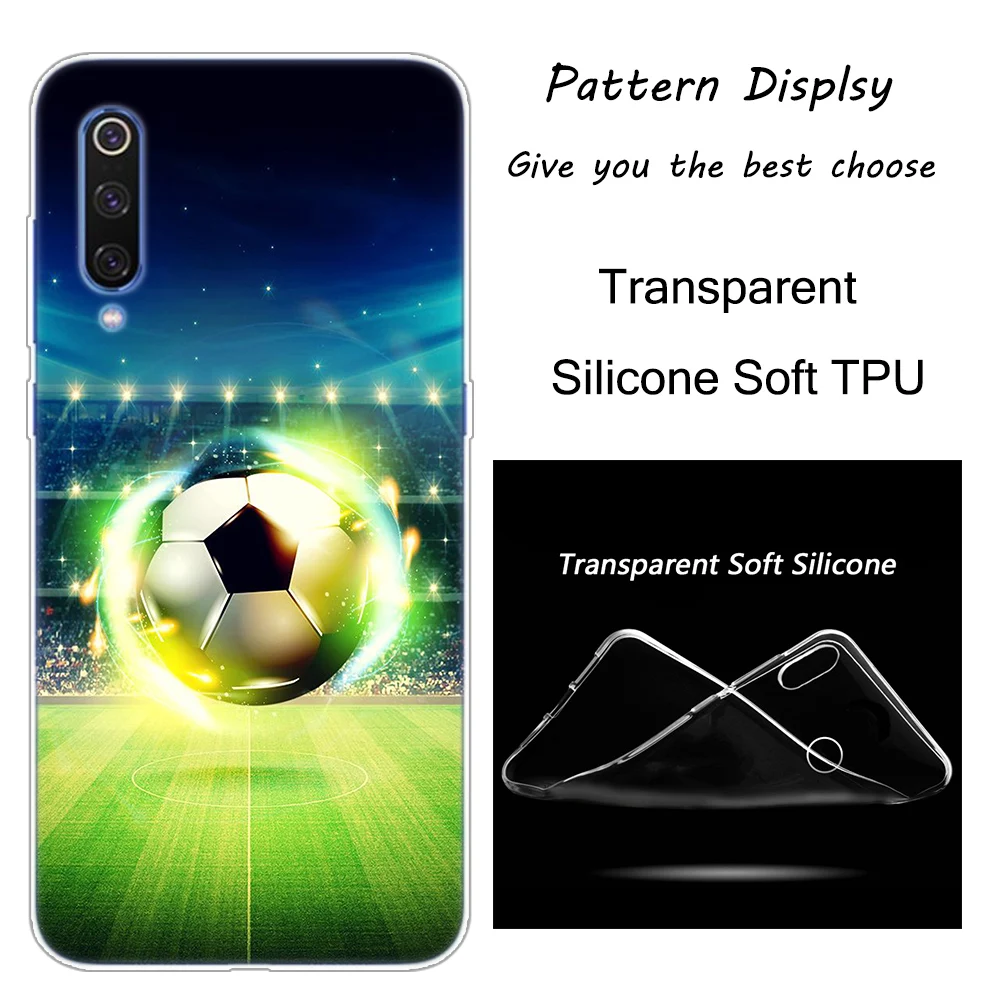 Горячая Футбол футбольный мяч силиконовый чехол для Xiaomi Pocophone F1 9T 9 9SE 8 A2 Lite A1 A2 Mix3 Redmi K20 7A Note 4 4X5 6 7 Pro S2 - Цвет: 007
