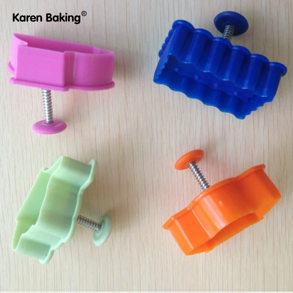 4 шт. Новый Чай время Форма поршень резак печенья корка пирога плесень Бисквит A016 |