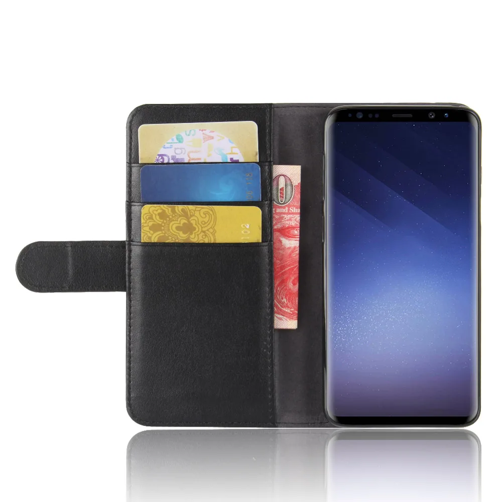 Чехол-бумажник для Samsung Galaxy S9 чехол Plus откидной Чехол роскошный силиконовый