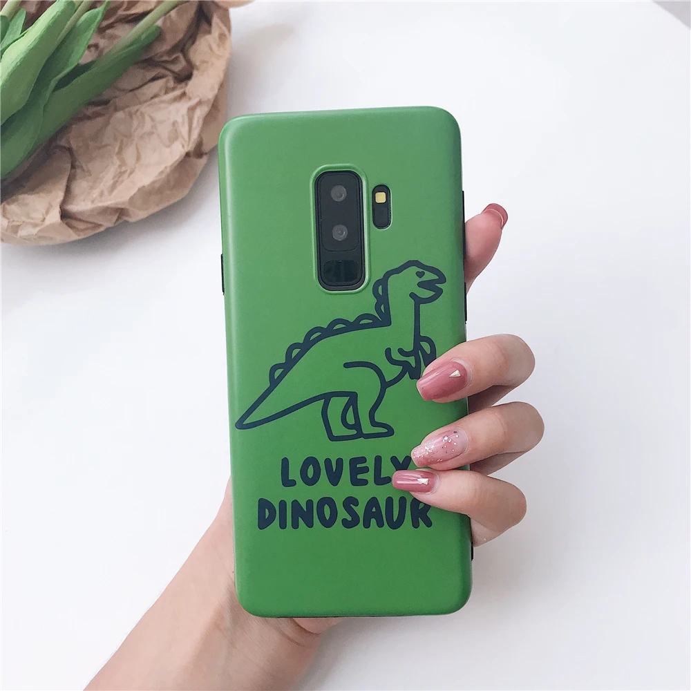 Cases For Samsung Galaxy Note 9 8 Case Lovely Dinosaur Phone S7 Edge S8 S9 Plus Soft TPU Matte Back Covers |