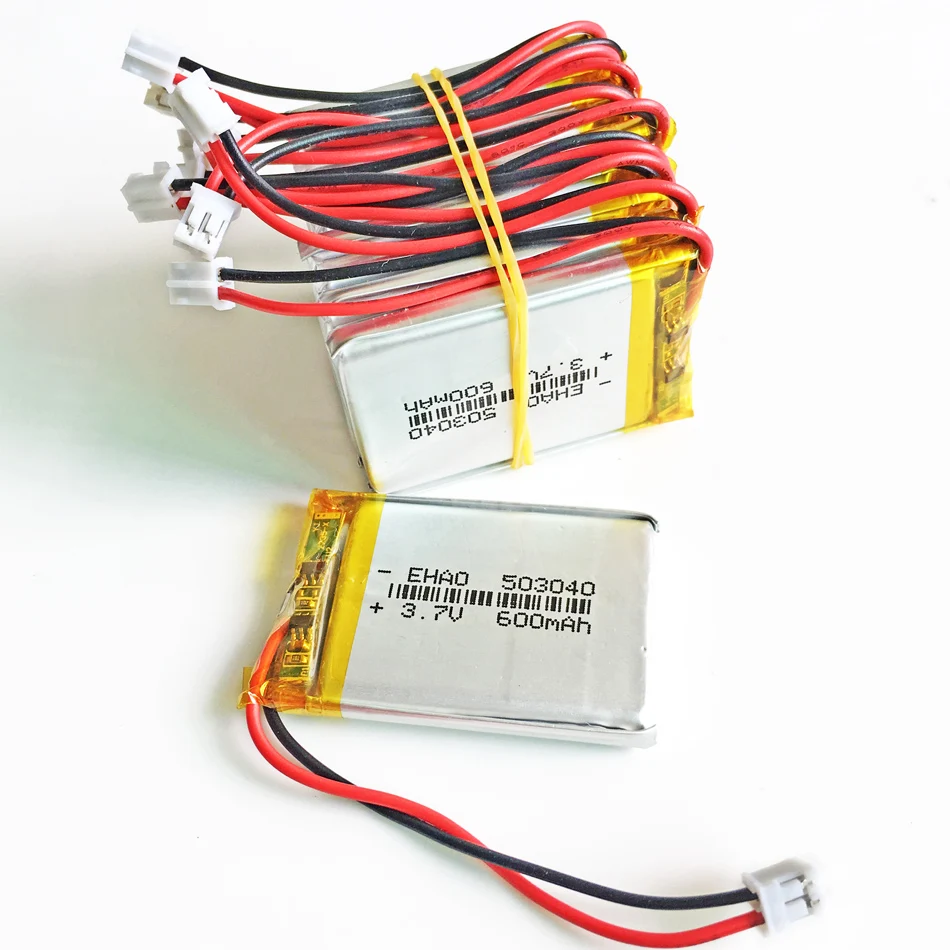 10 шт. 3 7 в 600 мАч JST PH 2 0 мм контакта 503040 стандарта для Mp3 DVD камеры GPS bluetooth