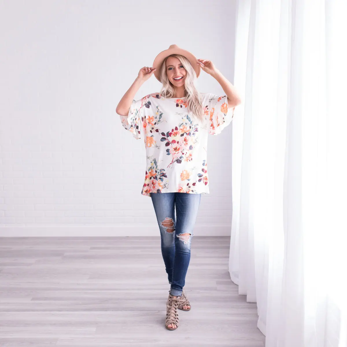 2019 рукав футболка женская маленькая Цветочная цифровая печать свободный o