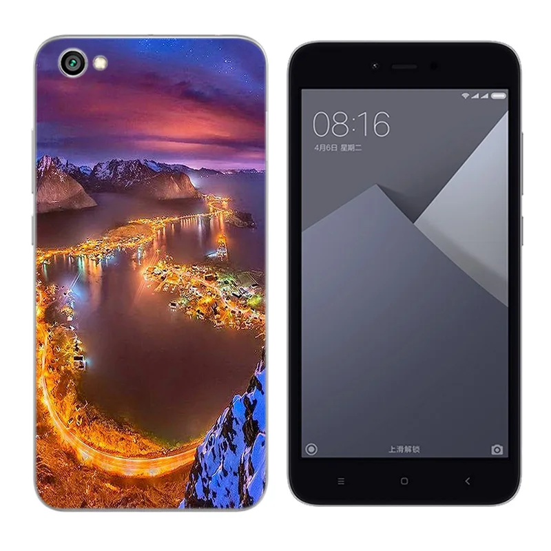 Soft Silicone for Xiaomi Redmi Note 5A Billow Printing Back Phone Cover 5.5 inch Ultrathin Hongmi Capa |