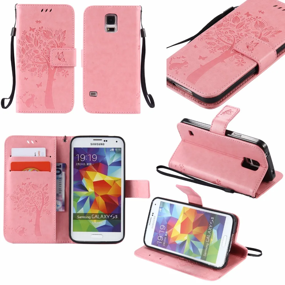 Чехлы для телефонов ARYIKUM Samsung Galaxy S5 G900 G900F SM-G900F кожаный бумажник откидная