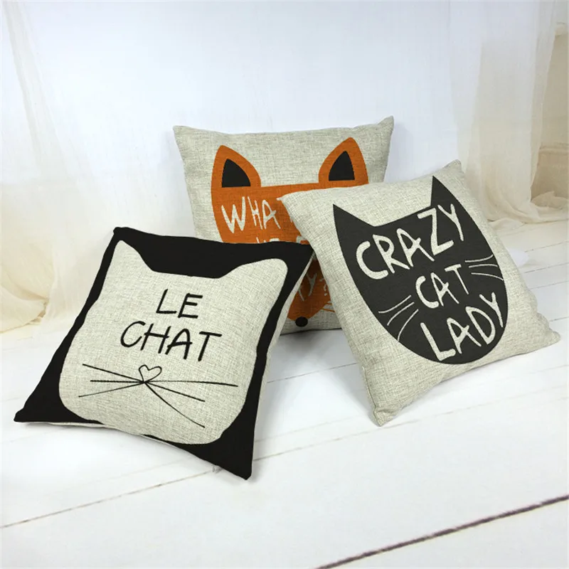 Скандинавский crazy plushie Лежанка для котиков декоративные Мультяшные подушки