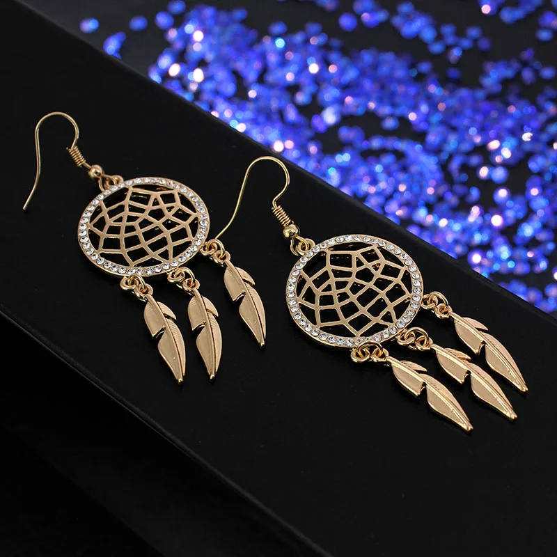 Новинка 2020 длинные серьги Ловец снов модные ювелирные изделия роскошные