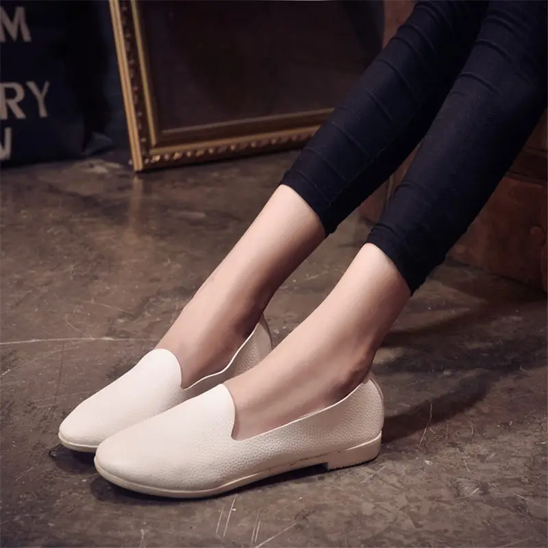 2016 Моды Женщина Квартиры Повседневная Обувь Женщины Мягкие Кожаные Женские