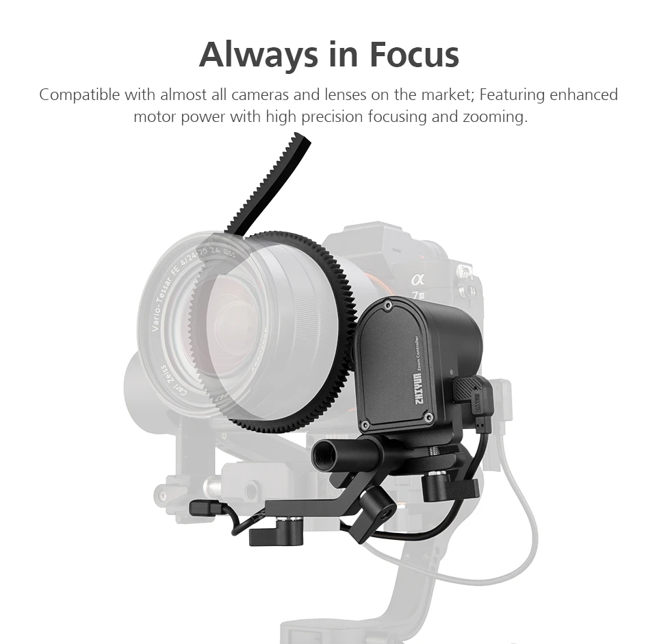 ZHIYUN Max CMF04 набор для непрерывного изменения фокусировки с двойным управлением с обоих телефонов и Gimbal для Weebill Lab/Crane 3 Lab DSLR Gimbal
