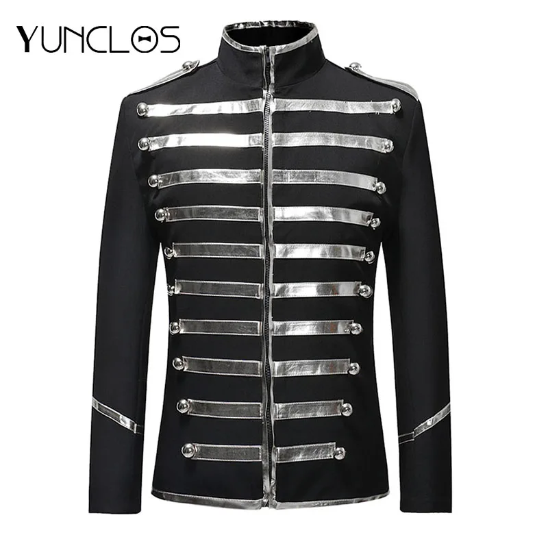 

Весна-осень, блестящий сценический костюм yunклос, куртка, мужское вечернее платье, костюмы, Модный повседневный блейзер с цифровой печатью