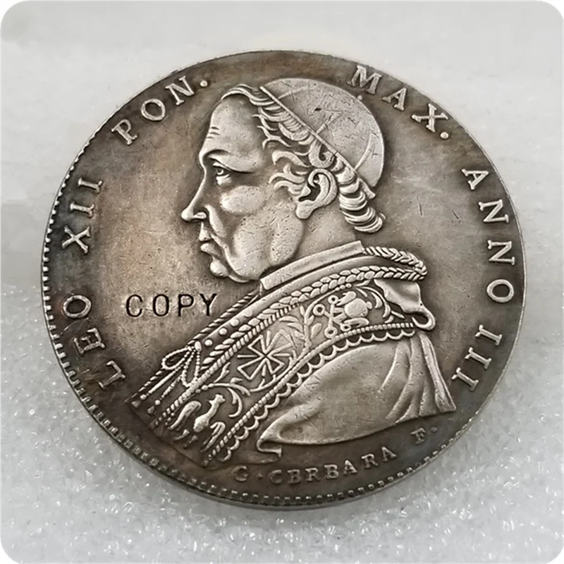 1825 B III Италия PAPAL STATES серебро Scudo Leo XII копия | Дом и сад