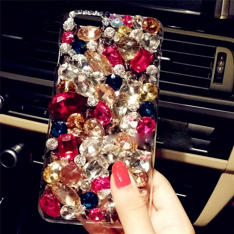Bling Diamonds 3D Crystal Stones Phone Case for iphoneX XR XS max 7 8 6 Plus Samsung Galaxy S5 Edge S8 A8 A9 Cover |