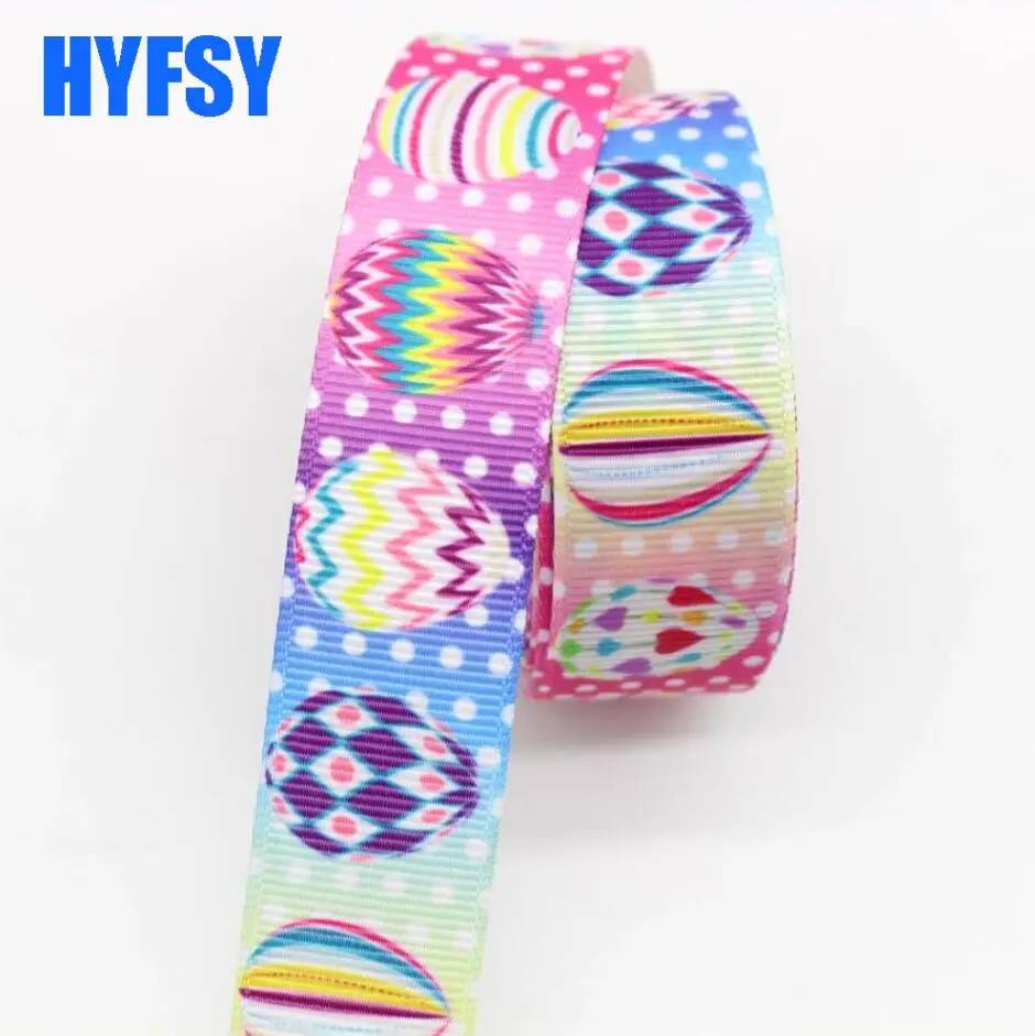 Продукт 22 25 мм пасхальное яйцо кролик мультфильм лента 10 ярдов DIY ручной работы Материал Подарочная упаковка бант одежда материал корсаж - Цвет: 22mm