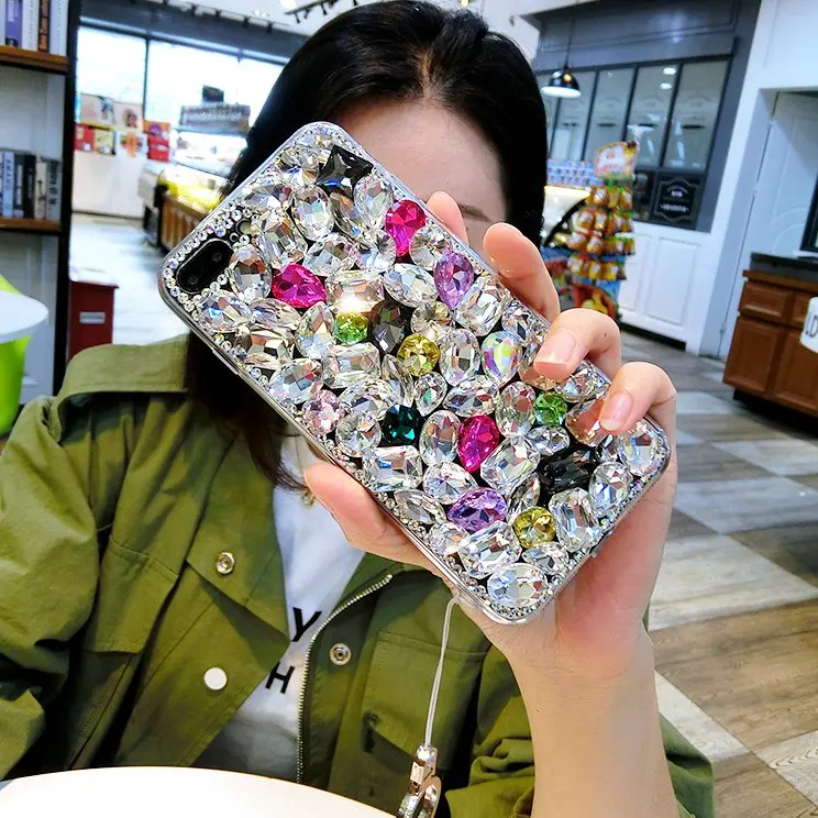 For MeiZu MX5 MX6 Pro 5 6 7 Plus M3 M5 M6 M3s mini M5s M5C M6s Note Max U10 U20 E2 E3 Handmade Luxury Big Rhinestone Case Cover |