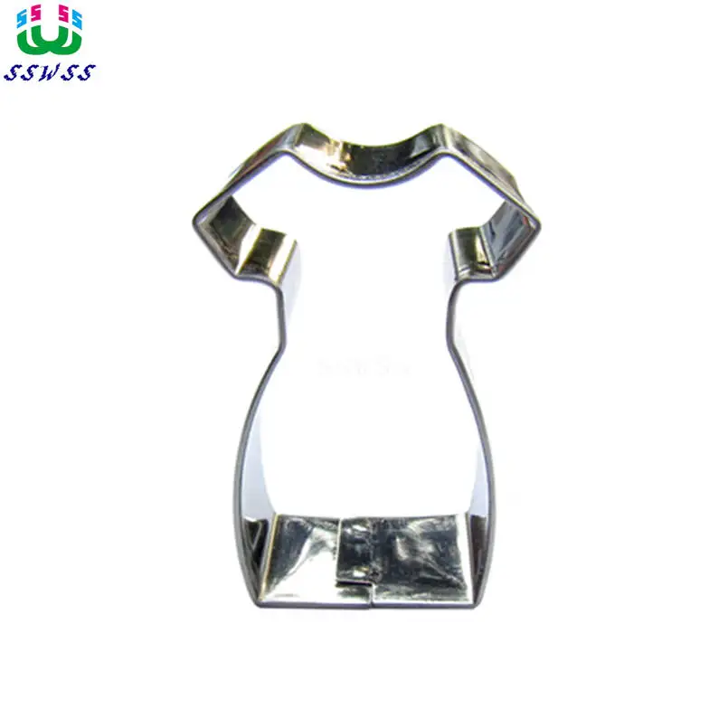 Инструменты для украшения тортов и печенья из нержавеющей стали в форме платья