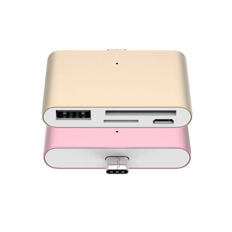 Тип-c хаб Многофункциональный Алюминий сплав Мобильный телефон Card Reader Тип C OTG usb