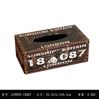 B Креативные винтажные аксессуары деревянные картонные ящики салфетки водонепроницаемые коробки для салфеток - Цвет: B
