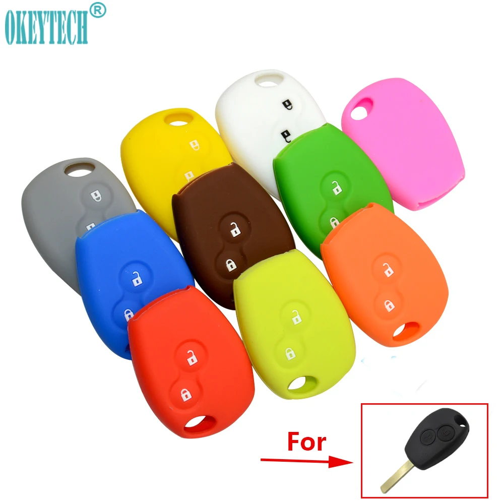 Силиконовый чехол для автомобильных ключей OkeyTech Renault Clio Scenic Megane Duster Sandero Captur Twingo
