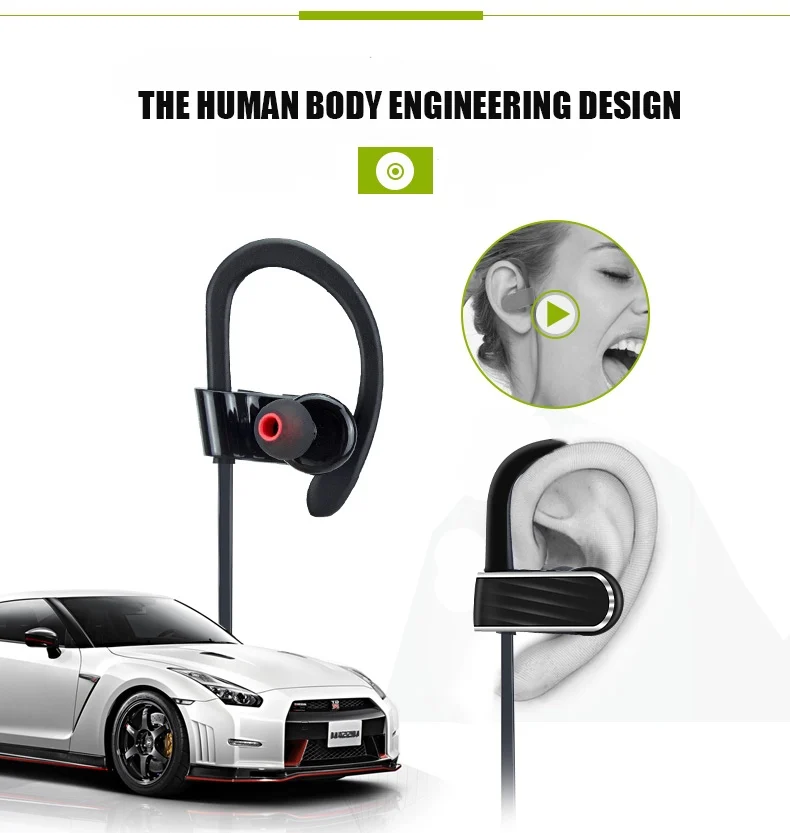 Rinsec R13 IPX5 Водонепроницаемая гарнитура для плавания Беспроводная Bluetooth V4.1