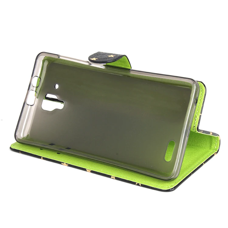 L-Right Stars Green Bottom для lenovo A536 чехол хорошее качество кожаный задняя крышка A 536