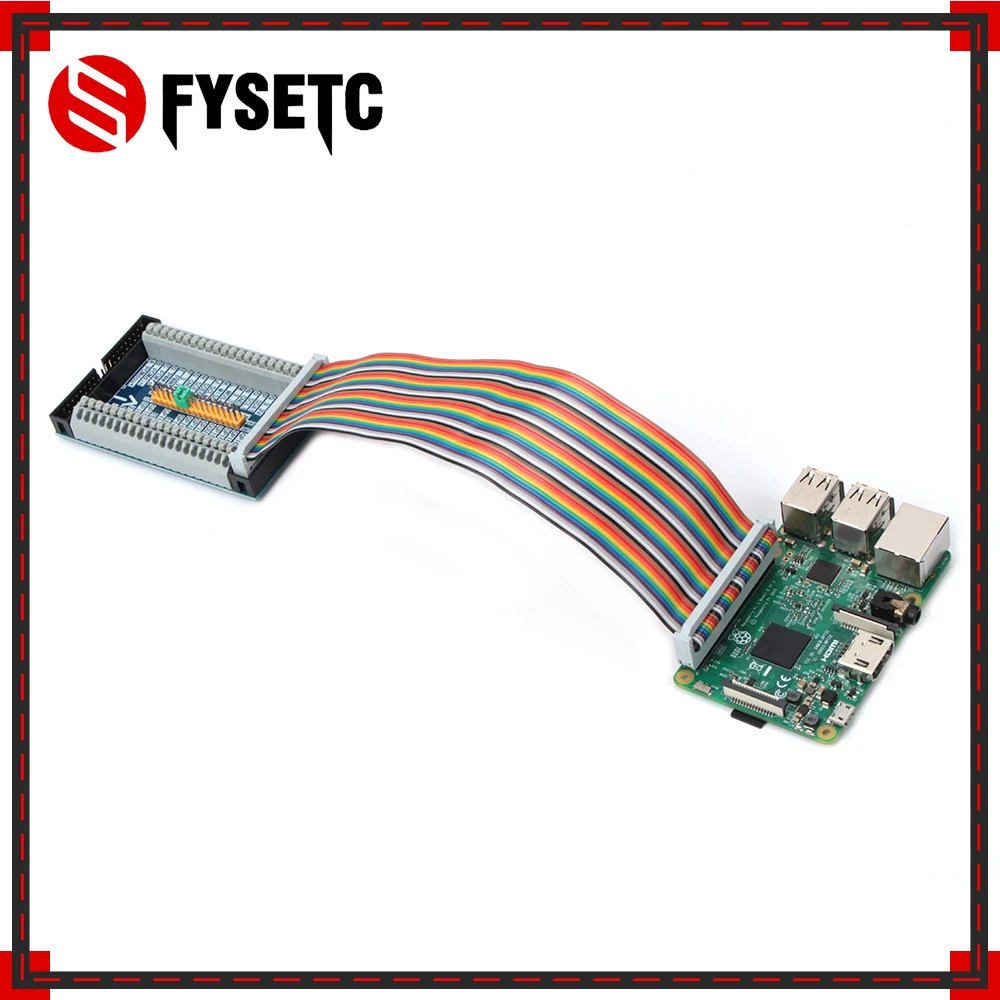 40 контактный адаптер для кабеля GPIO + Raspberry Pi 2/3 Model B Многофункциональный модуль