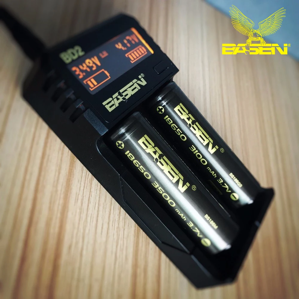 BD2 светодио дный интеллектуальных литиевая Батарея USB charger basencharger литий ионный 18650