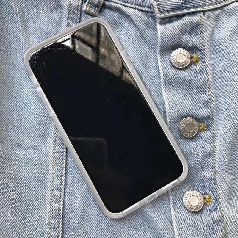 Чехол для телефона Netarlier iphone 7Plus 8Plus черный с мрамором полной защитой экрана