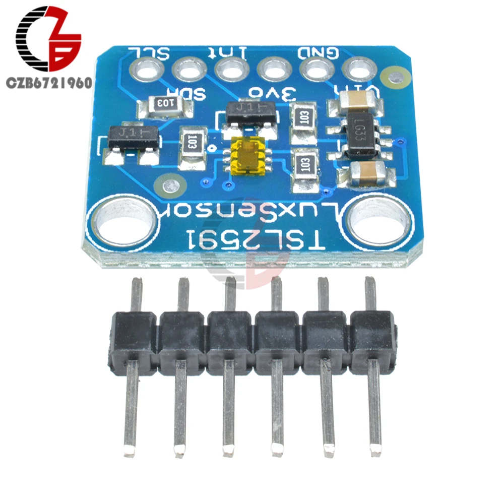 3,3 в-5 в TSL2591 цифровой светильник Сенсор модуль I2C 7-разрядные высокого динамический диапазон Lux ИК Полный спектр диоды для подавления переходных скачков напряжения обнаружения для Arduino