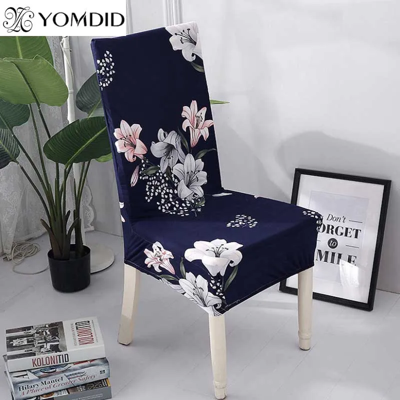 

2Pcs Elastic Dining Chair cover Modern Removable Anti-dirty Kitchen Chair Covers Stretch Printed Seat Case cubierta de la silla