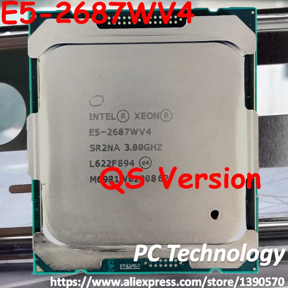 Оригинальный Intel Xeon QS версии E5 2687WV4 3 00 ГГц 12-ядерный 30 Мб SmartCache 2687 Вт V4 E5-2687WV4 160
