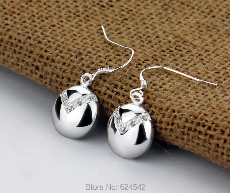 Женские круглые серьги-подвески из серебра 925 пробы | Украшения и аксессуары