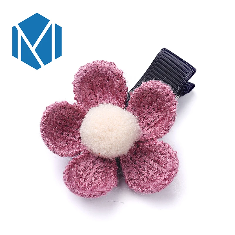 M MISM/Новинка Разноцветные Вязаные заколки для волос с цветами девочек милые