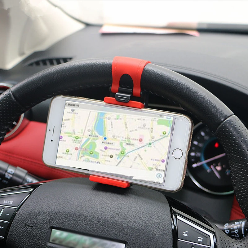 Автомобильный держатель для мобильного телефона на рулевое колесо зажим щипцы